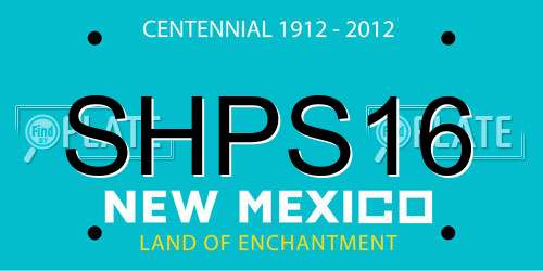 SHPS16 New Mexico License Plate