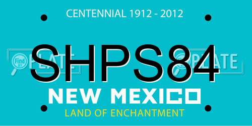 SHPS84 New Mexico License Plate