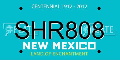 SHR808 New Mexico License Plate