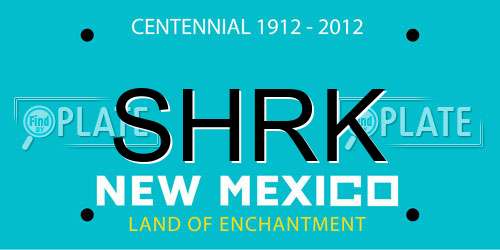 SHRK New Mexico License Plate