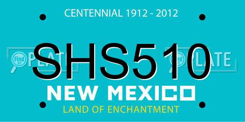 SHS510 New Mexico License Plate