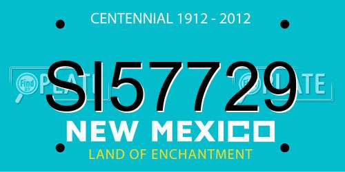 SI57729 New Mexico License Plate