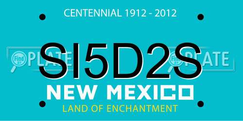 SI5D2S New Mexico License Plate