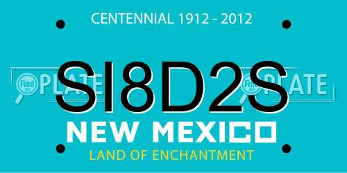 SI8D2S New Mexico License Plate