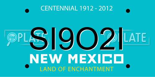 SI9O2I New Mexico License Plate