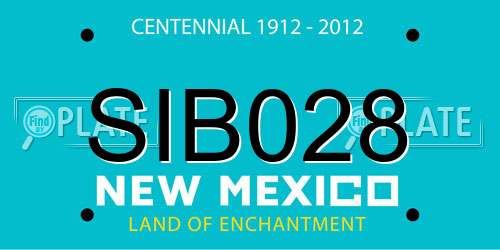 SIB028 New Mexico License Plate