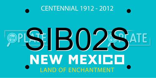 SIB02S New Mexico License Plate