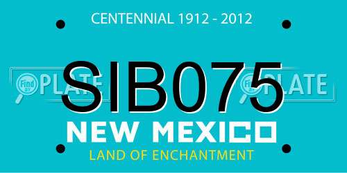 SIB075 New Mexico License Plate