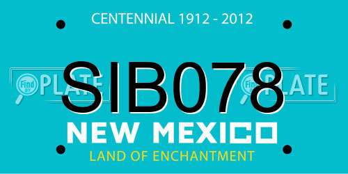 SIB078 New Mexico License Plate