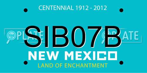 SIB07B New Mexico License Plate