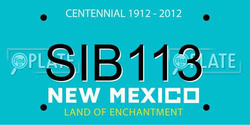 SIB113 New Mexico License Plate
