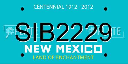SIB2229 New Mexico License Plate