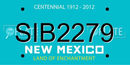 SIB2279 New Mexico License Plate