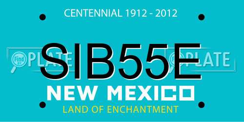 SIB55E New Mexico License Plate