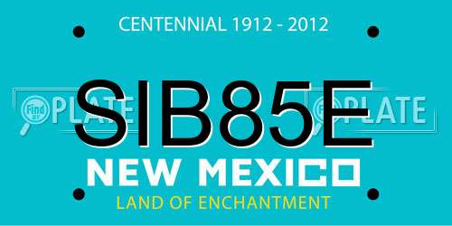 SIB85E New Mexico License Plate