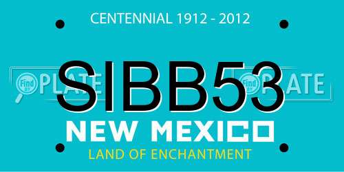SIBB53 New Mexico License Plate