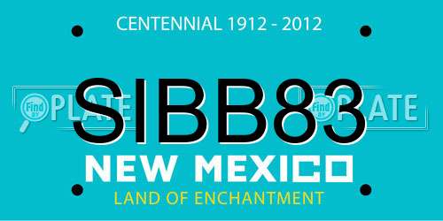 SIBB83 New Mexico License Plate