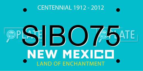 SIBO75 New Mexico License Plate