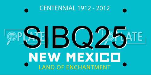 SIBQ25 New Mexico License Plate