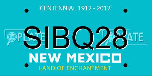 SIBQ28 New Mexico License Plate