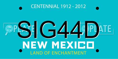 SIG44D New Mexico License Plate