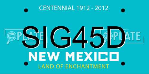 SIG45D New Mexico License Plate