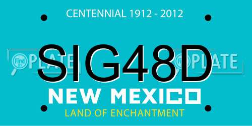 SIG48D New Mexico License Plate