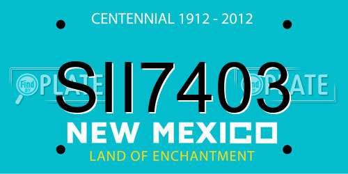 SII7403 New Mexico License Plate