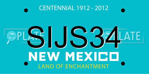 SIJS34 New Mexico License Plate
