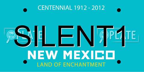 SILENT1 New Mexico License Plate