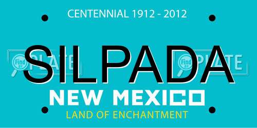 SILPADA New Mexico License Plate