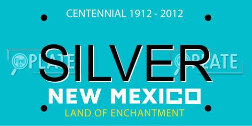 SILVER New Mexico License Plate