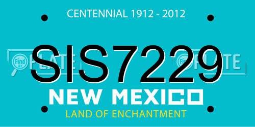 SIS7229 New Mexico License Plate