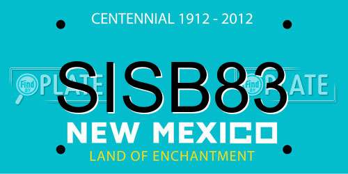 SISB83 New Mexico License Plate