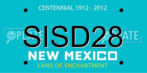 SISD28 New Mexico License Plate