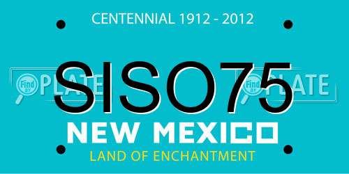 SISO75 New Mexico License Plate