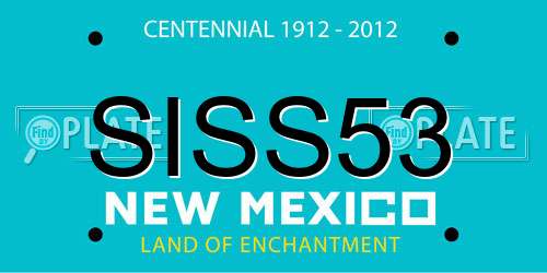 SISS53 New Mexico License Plate