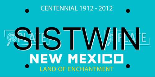 SISTWIN New Mexico License Plate