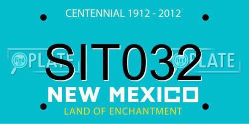 SIT032 New Mexico License Plate