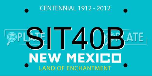 SIT40B New Mexico License Plate