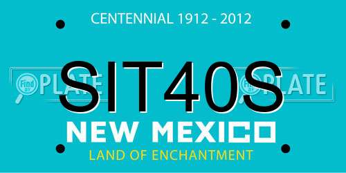 SIT40S New Mexico License Plate