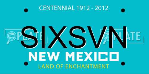 SIXSVN New Mexico License Plate