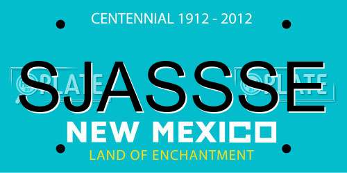 SJASSSE New Mexico License Plate