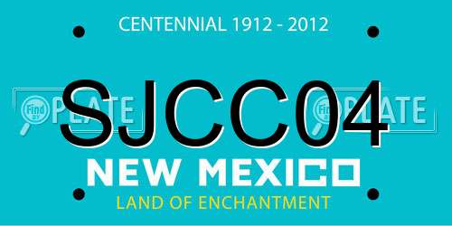 SJCC04 New Mexico License Plate