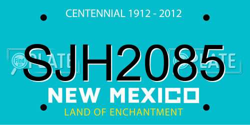 SJH2085 New Mexico License Plate