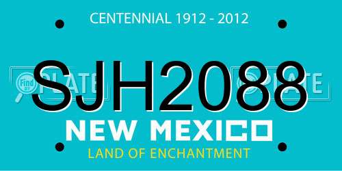 SJH2088 New Mexico License Plate
