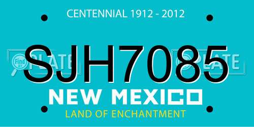 SJH7085 New Mexico License Plate