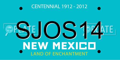 SJOS14 New Mexico License Plate