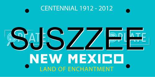 SJSZZEE New Mexico License Plate