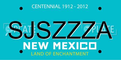 SJSZZZA New Mexico License Plate